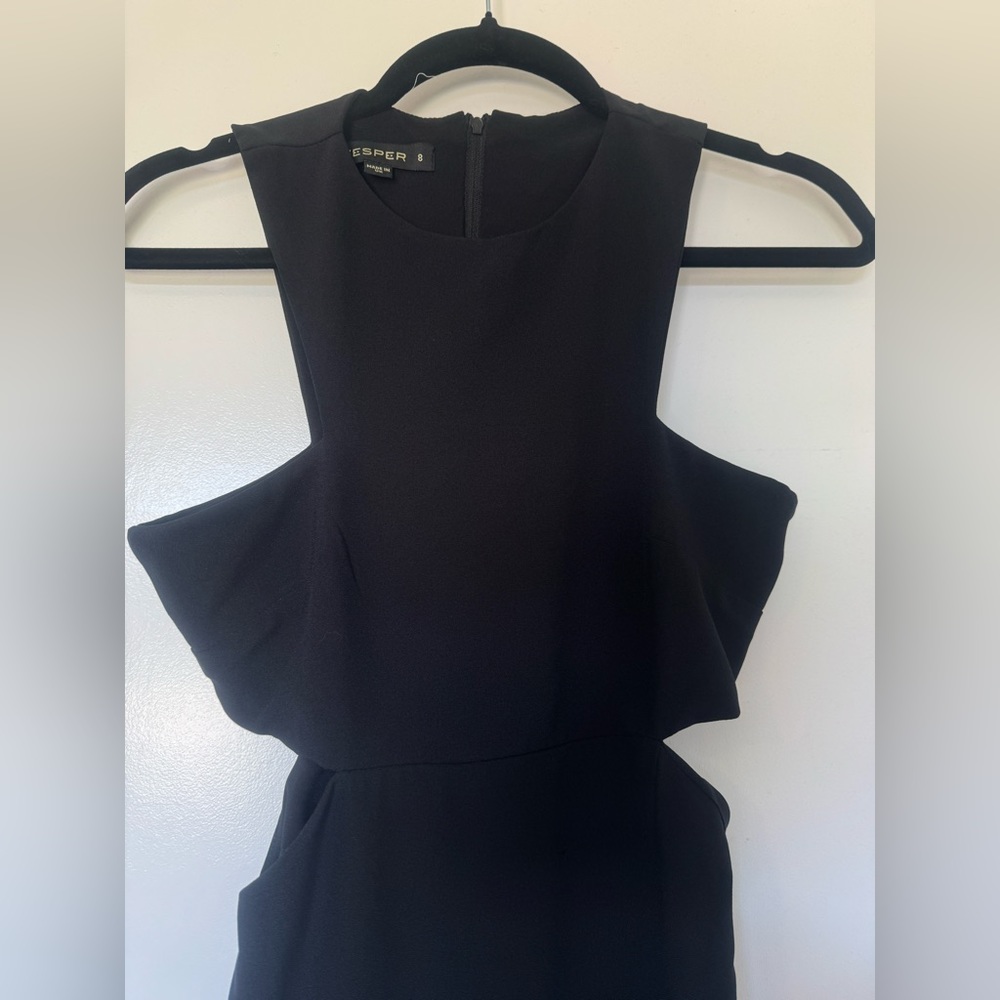 Vesper 247 - Black Maxi High Slit Dress - Picture 5 of 7